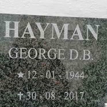 HAYMAN George D.B. 1944-2017