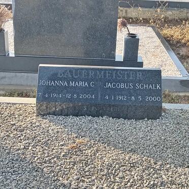 BAUERMEISTER Jacobus Schalk 1912-2000 &amp; Johanna Maria C. 1914-2004