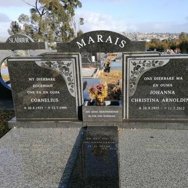 MARAIS Cornelius 1923-1999 &amp; Johanna Christina Arnoldina 1925-2012