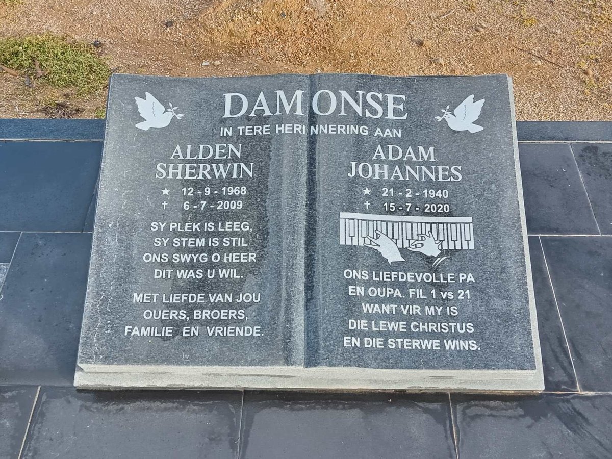 DAMONSE Adam Johannes 1940-2020 :: DAMONSE Alden Sherwin 1968-2009