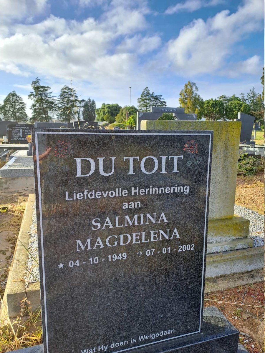 TOIT Salmina Magdalena, du 1949-2002