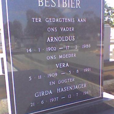 BESTBIER Arnoldus 1902-1986 &amp; Vera 1909-1991 :: BESTBIER Girda Hasenjager 1937-1983