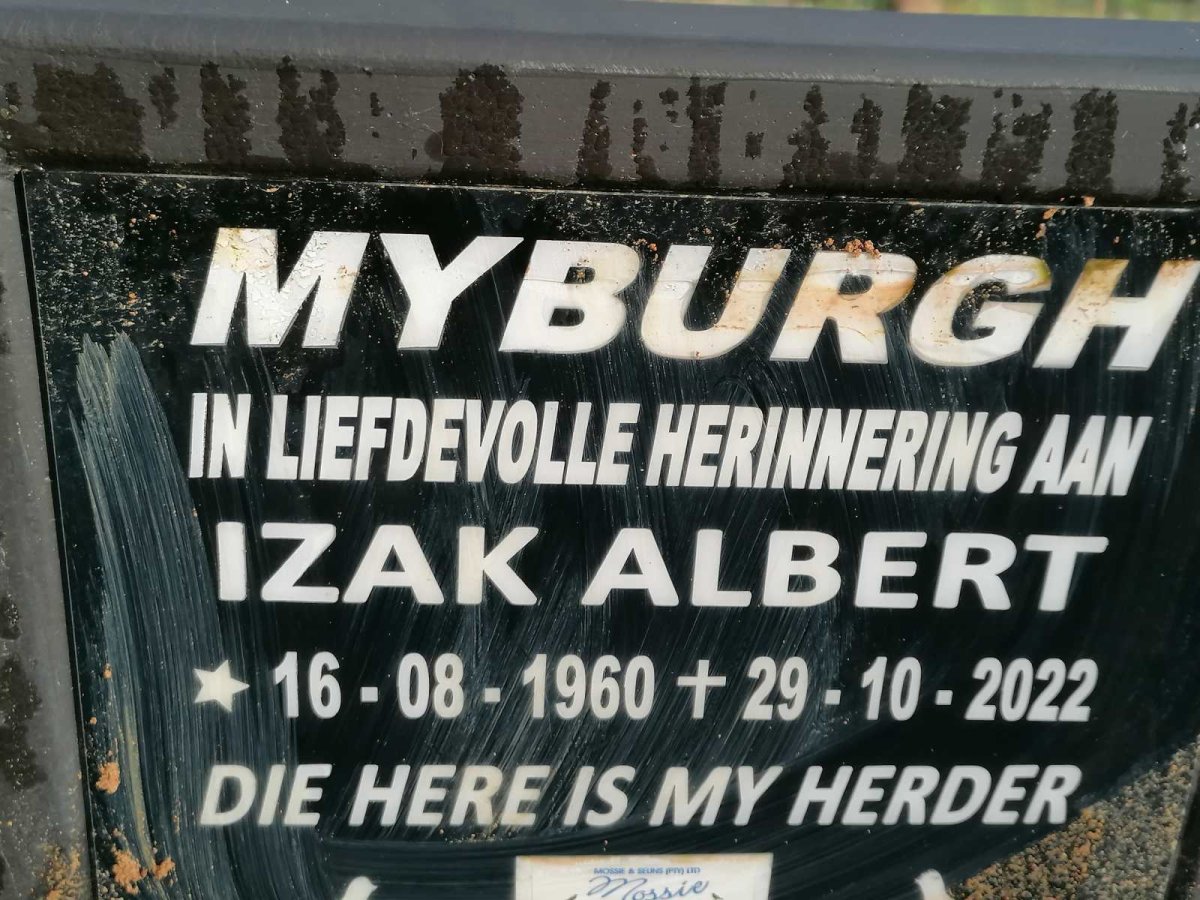 MYBURGH Izak Albert 1960-2022