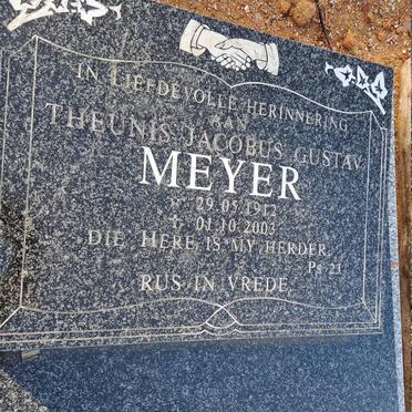 MEYER Theunis Jacobus Gustav 1912-2003