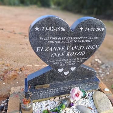 STADEN Elzanne, van nee KOTZE 1986-2019