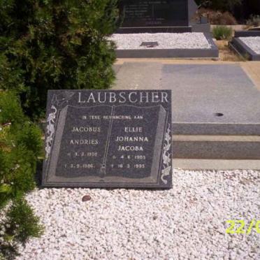 LAUBSCHER Jacobus Andries 1905-1986 &amp; Ellie Johanna Jacoba 1905-1995