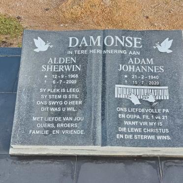 DAMONSE Adam Johannes 1940-2020 :: DAMONSE Alden Sherwin 1968-2009