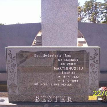 BESTER Marthinus H.J. 1933-1988