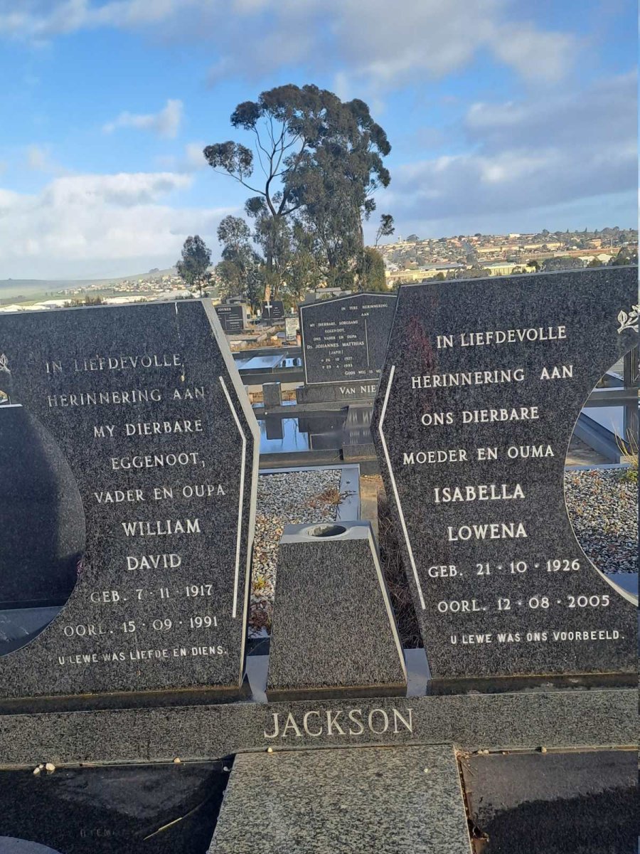 JACKSON William David 1917-1991 &amp; Isabella Lowena 1926-2005