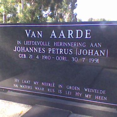 AARDE Johannes Petrus, van 1910-1991