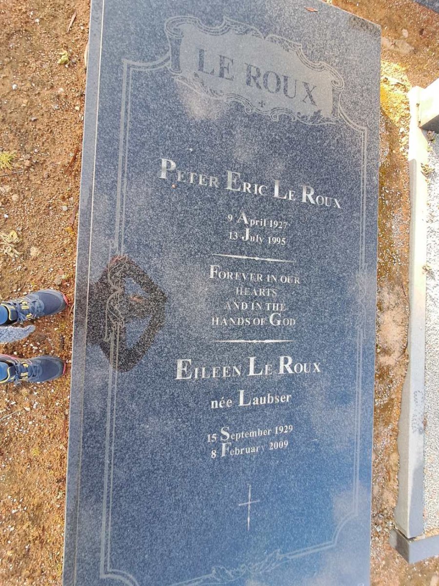 ROUX Peter Eric, le 1927-1995 &amp; Eileen LAUBSER 1929-2009