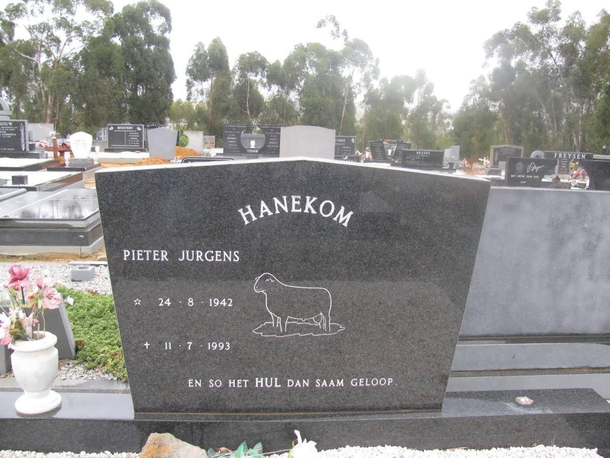 HANEKOM Pieter Jurgens 1942-1993