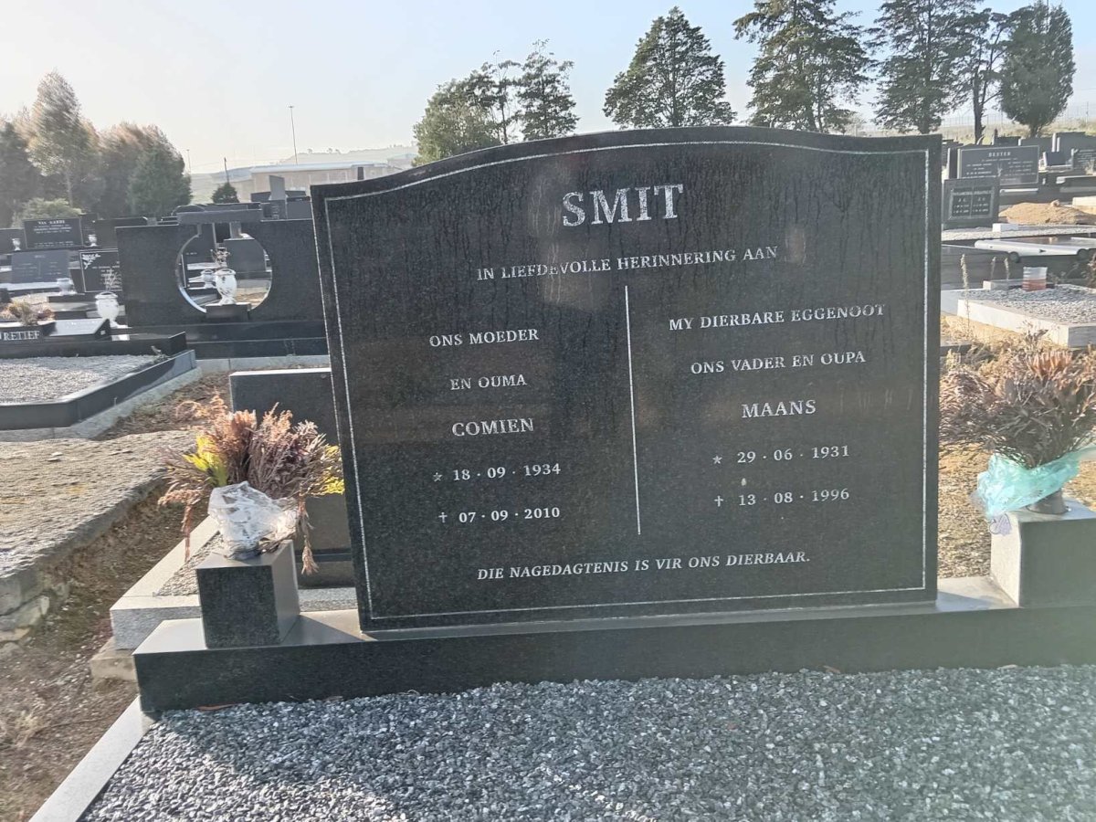 SMIT Maans 1931-1996 &amp; Comien 1934-2010