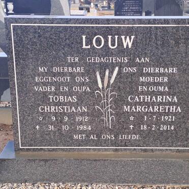 LOUW Tobias Christiaan 1912-1984 &amp; Catharina Margaretha 1921-2014