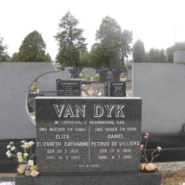 DYK Daniel Petrus de Villiers, van 1919-1992 &amp; Eliza Elizabeth Catharine 1926-1993