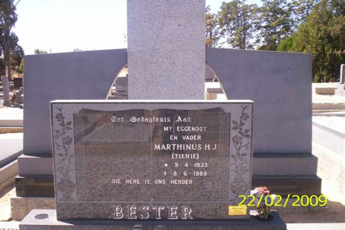 BESTER Marthinus H.J. 1933-1988