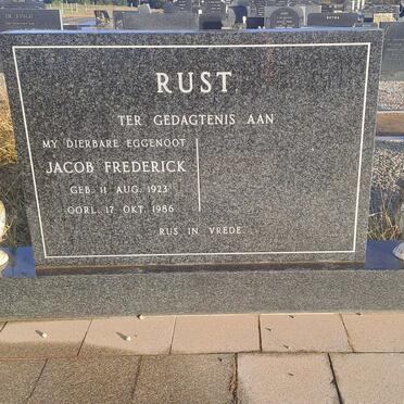 RUST Jacob Frederick 1923-1986