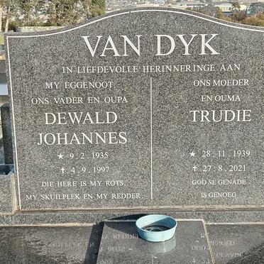 DYK Dewald Johannes, van 1935-1997 &amp; Trudie 1939-2021 :: DYK Maria Petronella, van 1941-2020