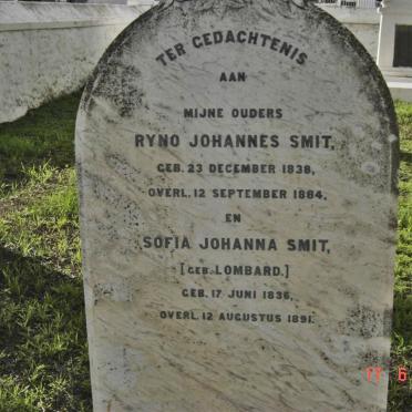 SMIT Ryno Johannes 1838-1884 &amp; Sofia Johanna LOMBARD 1836-1891