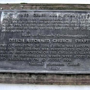 2. Hoeksteen - Ned. Geref. Kerk, Swartland : Cornerstone - Dutch Reformed Church Swartland