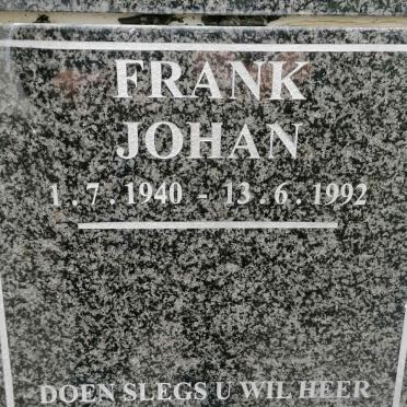 FRANK Johan 1940-1992