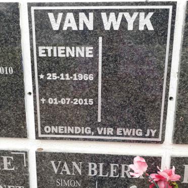 WYK Etienne, van 1966-2015