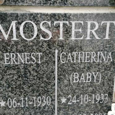 MOSTERT Ernest 1930-2018 &amp; Catherina 1933-2006