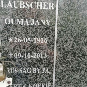 LAUBSCHER Jany 1926-2013