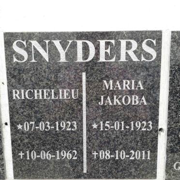 SNYDERS Richelieu 1923-1962 &amp; Maria Jakoba 1923-2011