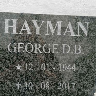HAYMAN George D.B. 1944-2017
