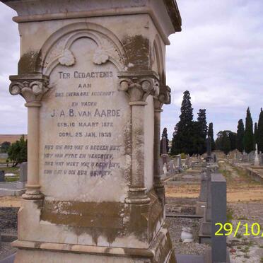 AARDE J.A.B., van 1872-1939