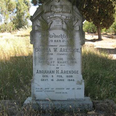 ARENDSE Abraham H. 1858-1948 &amp; Sophia W. ISAACS 1858-1919