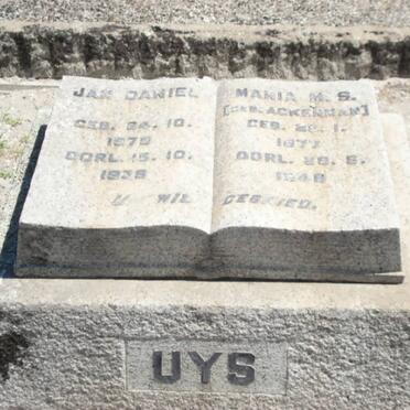 UYS Jan Daniel 187?-1939 &amp; Maria M.S. ACKERMAN 1877-1948