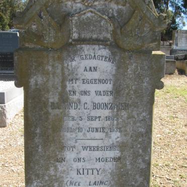 BOONZAAIER Barend C. 1865-1931 &amp; Kitty LAING
