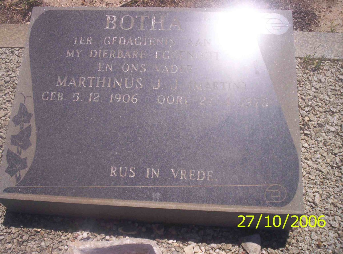 BOTHA Marthinus J.J. 1906-1978