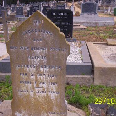 BOLTMAN Petrus Jacobus 1897-1902