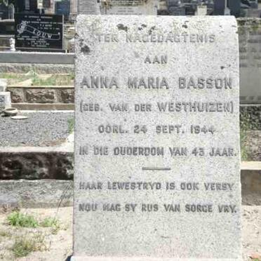 BASSON Anna Maria née VAN DER WESTHUIZEN -1944