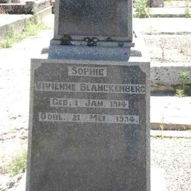 BLANCKENBERG Sophie Vivienne 1914-1934