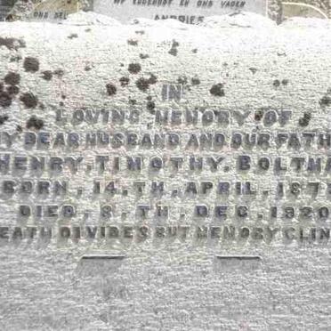 BOLTMAN Henry Timothy 1875-1920