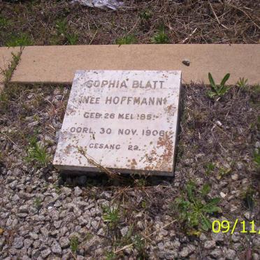 BLATT Sophia nee HOFFMANN 1855-1906