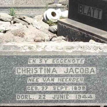 BLATT Christina Jacoba nee VAN HEERDEN 1898-1944