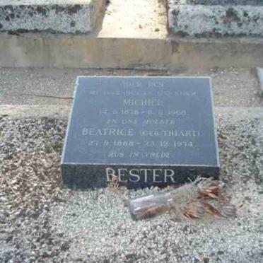 BESTER Michiel 1878-1968 &amp; Beatrice THIART 1888-1974