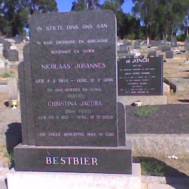 BESTBIER Nicolaas Johannes 1904-1968 &amp; Christina Jacoba FEYT 1912-2003