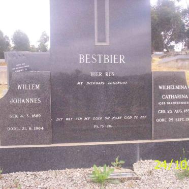 BESTBIER Willem Johannes 1889-1964 &amp; Wilhelmina Catharina BLANCKENBERG 1894-1983