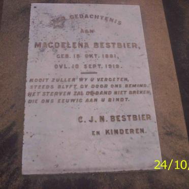 BESTBIER Magdalena 1881-1919
