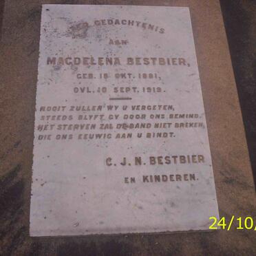 BESTBIER Magdalena 1881-1919