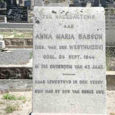 BASSON Anna Maria née VAN DER WESTHUIZEN -1944