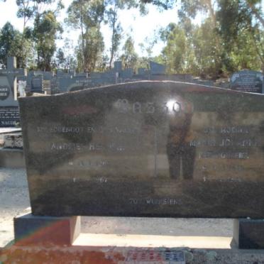 BASSON Andries Hendrik -1967 &amp; Maria Johanna JOUBERT ??-??