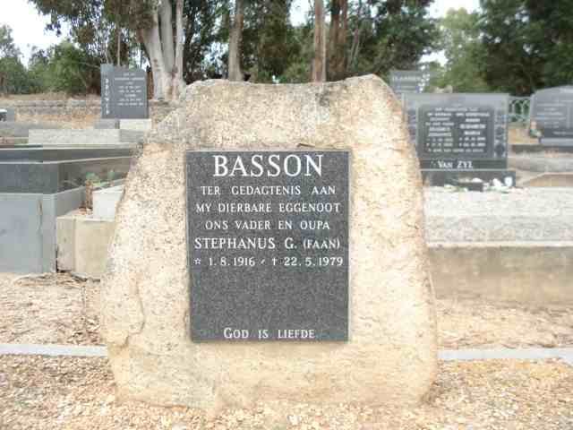 BASSON Stephanus G. 1916-1979