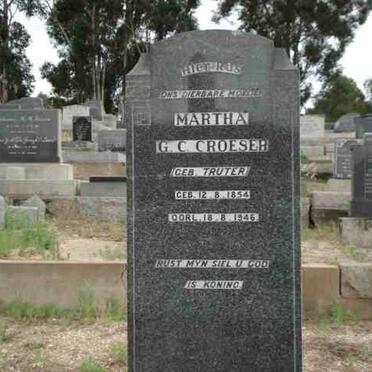 CROESER Martha G.C. nee TRUTER 1854-1946